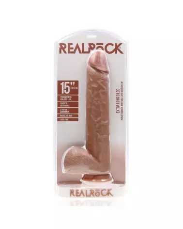 Image du sextoy Extra Large Straight with Balls 15 / 38 cm Tan de RealRock by Shots-2