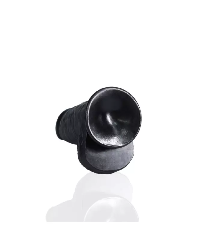 Dildo réaliste noir avec testicules RealRock by Shots 20,3 cm-4