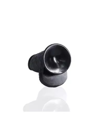 Dildo réaliste noir avec testicules RealRock by Shots 20,3 cm-4