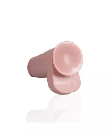 Image du dildo réaliste Extra Thick Straight with Balls 8 pouces Flesh de RealRock by Shots-6