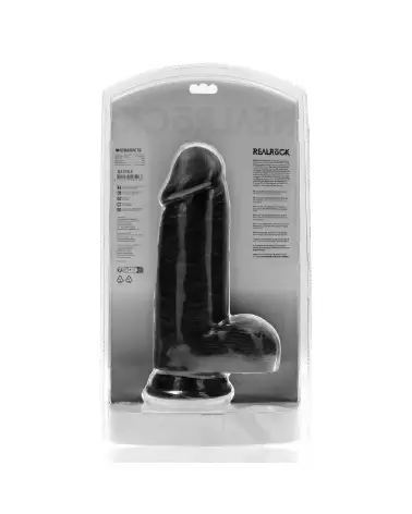 Image du sextoy Extra Thick Straight with Balls 9 inch Black de RealRock by Shots-3