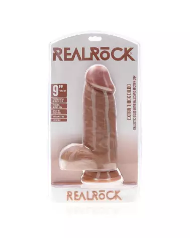 Image du Sextoy Extra Thick Straight with Balls 9 / 23 cm Tan de RealRock by Shots-2