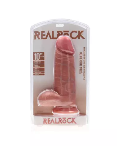 Image du sextoy réaliste Extra Thick Straight with Balls 10 inch Flesh de RealRock-2