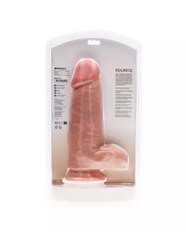Image du sextoy réaliste Extra Thick Straight with Balls 10 inch Flesh de RealRock-3