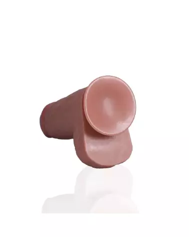 Image du sextoy réaliste Extra Thick Straight with Balls 10 inch Flesh de RealRock-5
