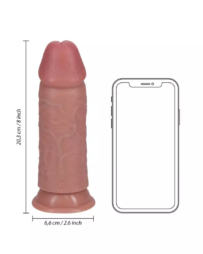 RealRock Extra Thick Straight 8 inch Flesh Sextoy Réaliste-6