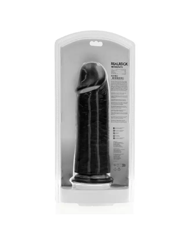 Extra Thick Straight without Balls 10 inch Black RealRock by Shots-3