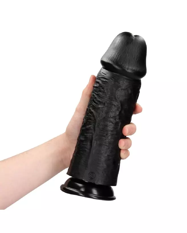 Extra Thick Straight without Balls 10 inch Black RealRock by Shots-7
