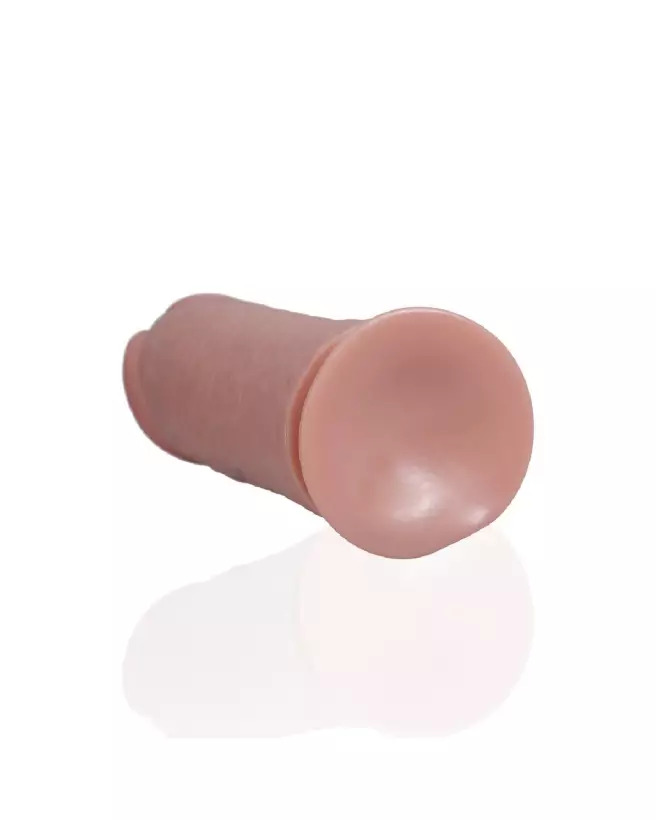 Dildo réaliste extra épais 10 pouces RealRock by Shots en silicone couleur chair-4