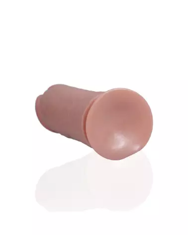 Dildo réaliste extra épais 10 pouces RealRock by Shots en silicone couleur chair-4