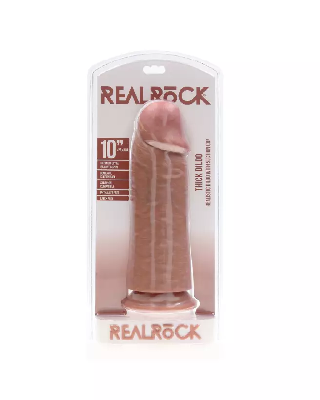 Photo du dildo réaliste Extra Thick 10 pouces couleur tan de RealRock-2