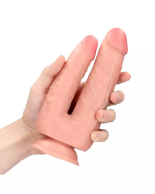 Double Trouble Dildo RealRock by Shots en chair, sextoy réaliste double extrémité-6