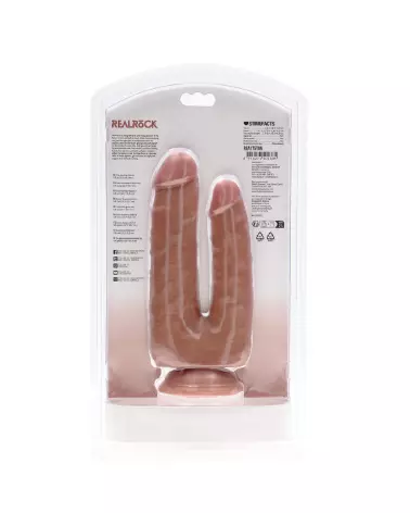 Double Trouble Dildo 5/6 12.7/15.2 cm Tan RealRock by Shots Sextoys Réalistes-3
