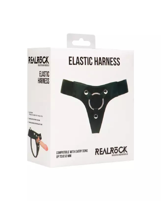 Harnais élastique RealRock by Shots pour godes ceintures, ajustable et durable-2
