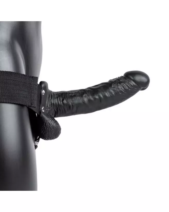 Image du Hollow Strap-On with Balls 7 pouces de RealRock, gode ceinture réaliste pour hommes-1
