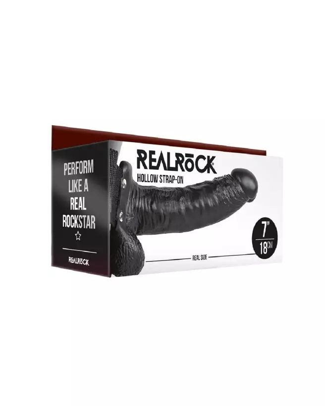 Image du Hollow Strap-On with Balls 7 pouces de RealRock, gode ceinture réaliste pour hommes-2