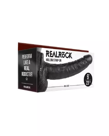 RealRock Hollow Strap-On with Balls 9 pouces Gode Ceinture Hommes-2