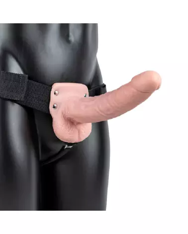 Hollow Strap-On with Balls 9 pouces RealRock by Shots, Gode Ceinture Homme Realiste-4