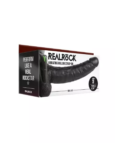 Image du Vibrating Hollow Strap-On with Balls de RealRock by Shots, harnais réaliste et vibrant pour hommes-2