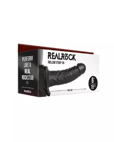 Image du gode ceinture Hollow 6 pouces RealRock sans testicules pour hommes-2