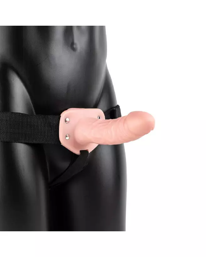 Hollow Strap-On 6 Inch de RealRock by Shots pour Hommes sans Testicules-3