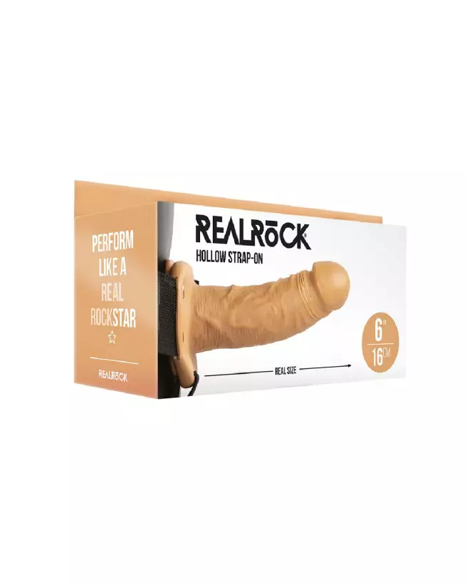 Image du Hollow Strap-On without Balls 6 pouces de RealRock, gode ceinture creux pour hommes-2