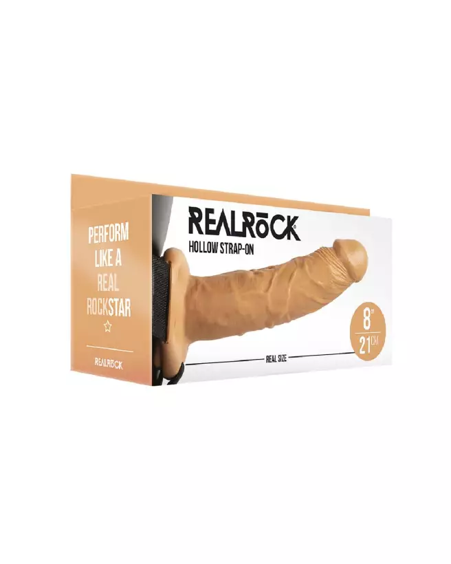 Gode Ceinture Creux sans Testicules RealRock 8 pouces pour Hommes-2