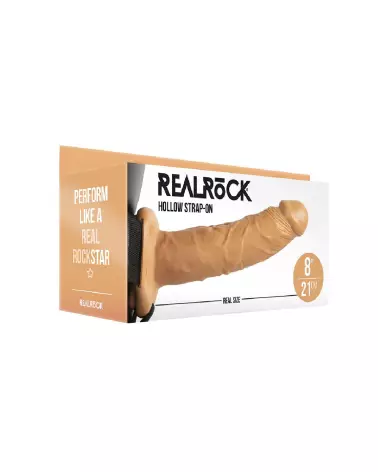 Gode Ceinture Creux sans Testicules RealRock 8 pouces pour Hommes-2