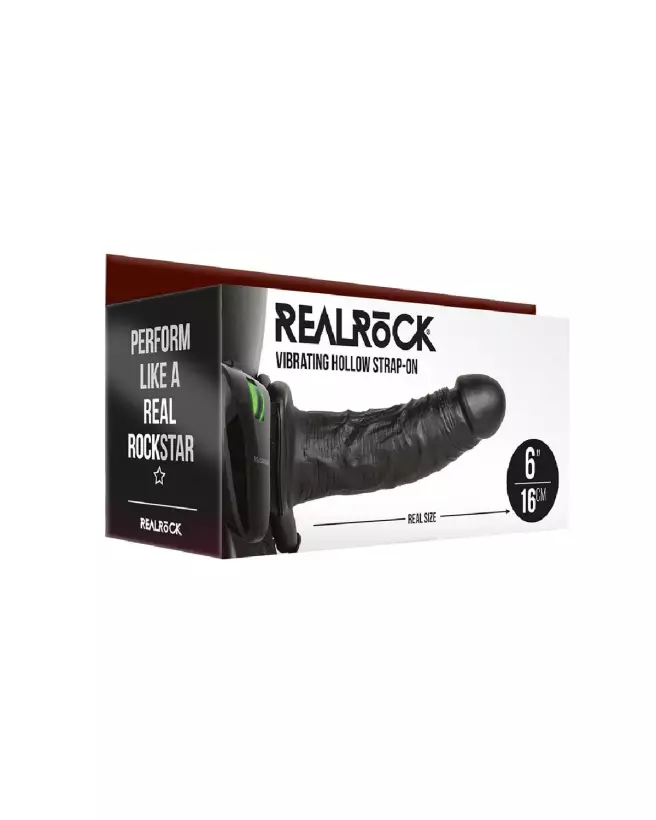 Image du Vibrating Hollow Strap-On 6 Inch RealRock by Shots - Gode Ceinture pour Hommes-2