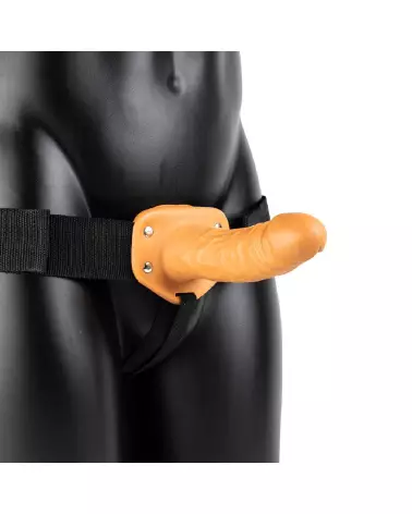 Vibrating Hollow Strap-On sans Balles de RealRock by Shots pour Homme-3