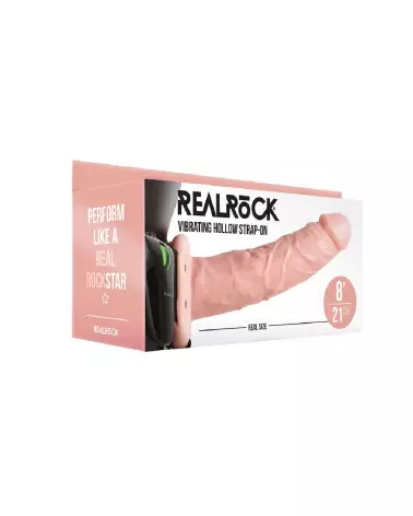 Vibrating Hollow Strap-On 8 Inch RealRock by Shots sans testicules-2
