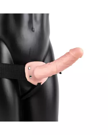 Vibrating Hollow Strap-On 8 Inch RealRock by Shots sans testicules-4