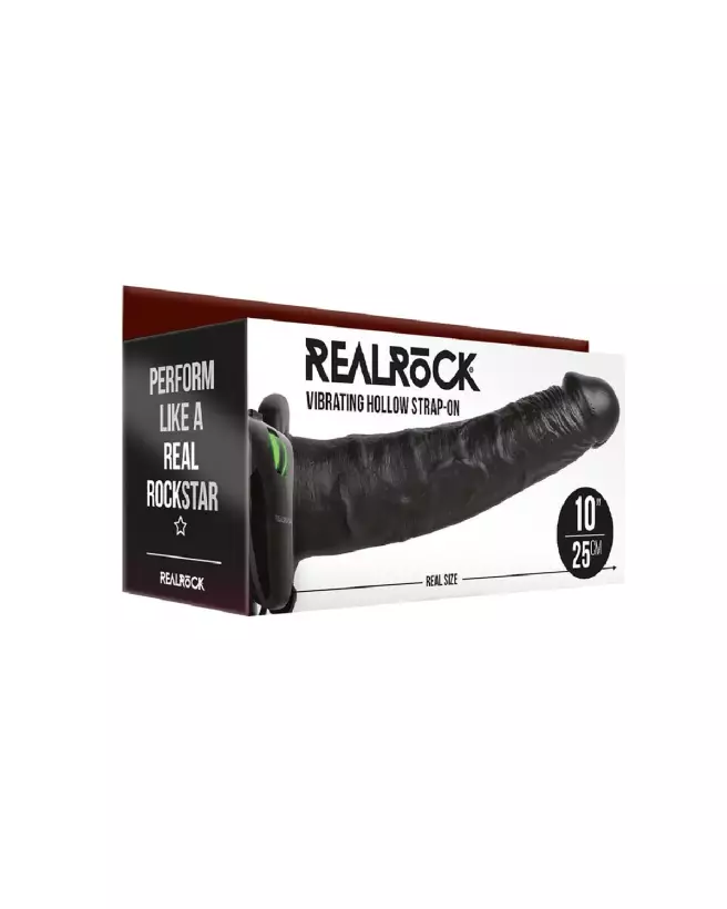 Image du Vibrating Hollow Strap-On 10 inch de RealRock, Gode Ceinture pour Hommes-2