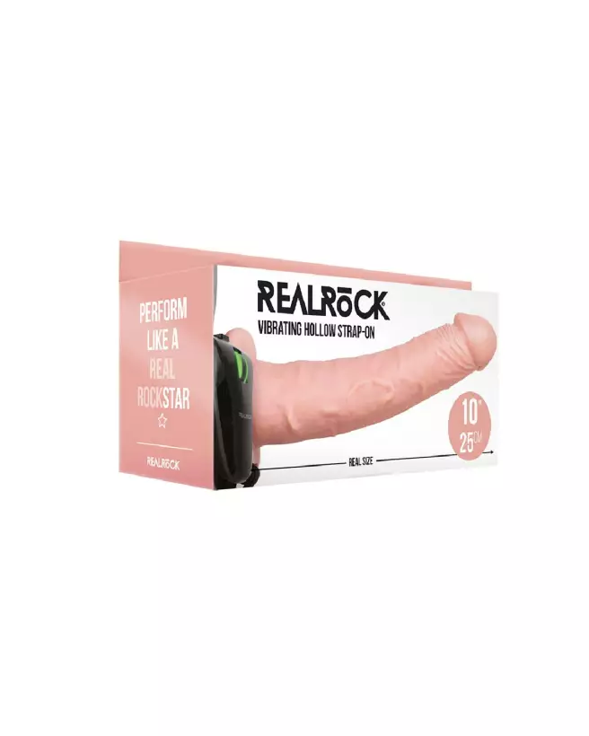 Vibrating Hollow Strap-On de RealRock by Shots, Gode Ceinture Hommes 24.5 cm-2