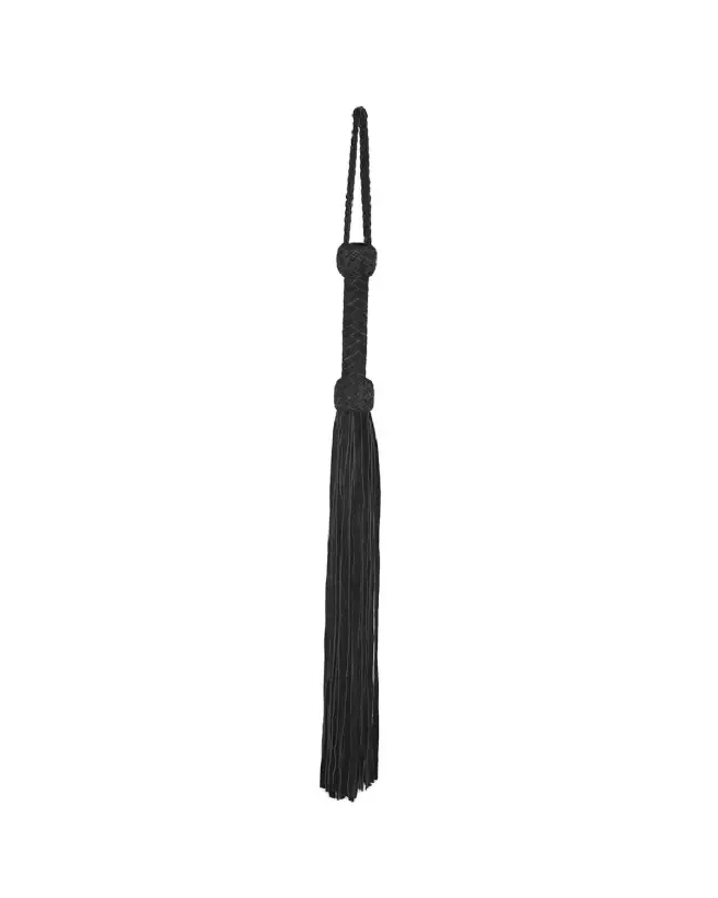 Fouet Leather Suede Flogger noir de Prowler Red pour BDSM-2