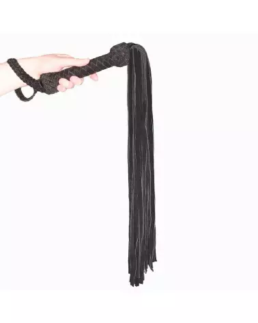 Fouet Leather Suede Flogger noir de Prowler Red pour BDSM-4