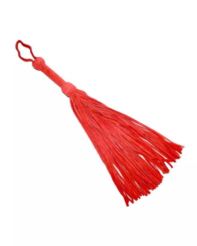 Image du Leather Suede Flogger Rouge par Prowler Red pour jeux BDSM-1