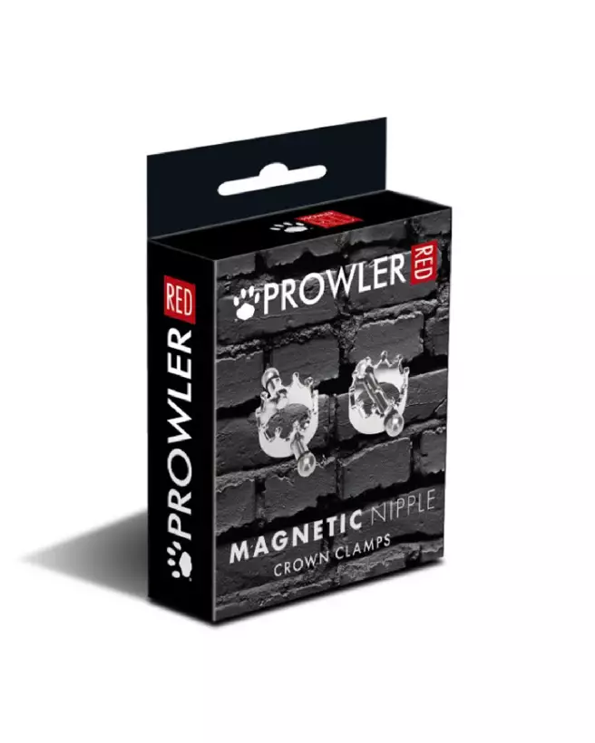Clamps pour tétons magnétiques en métal argenté de Prowler Red-2