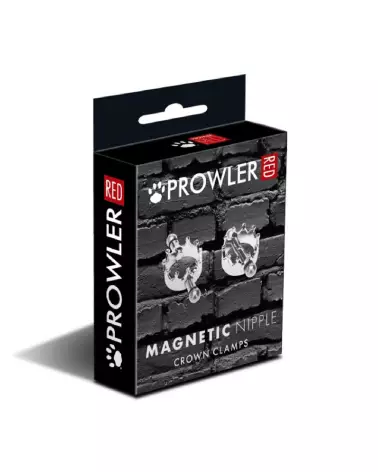 Clamps pour tétons magnétiques en métal argenté de Prowler Red-2
