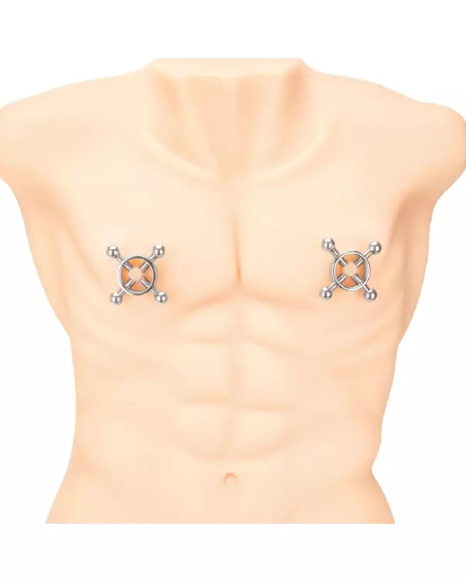 Clamp à Tétons 4 Directions Métal Argenté Prowler Red-5