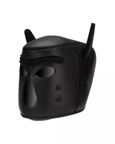 Masque de chiot en néoprène noir Prowler Red pour Pet Play-1