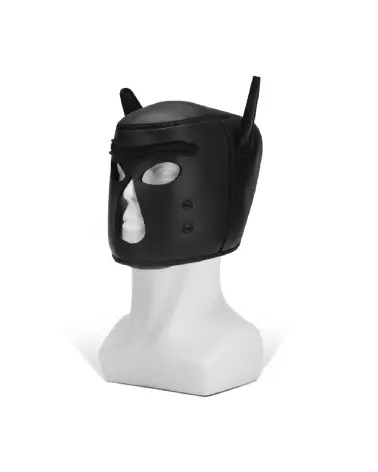Masque de chiot en néoprène noir Prowler Red pour Pet Play-4