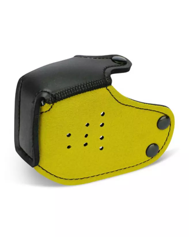 Harnais Museau Jaune Prowler Red en Cuir pour Pet Play-1