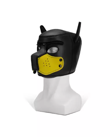 Harnais Museau Jaune Prowler Red en Cuir pour Pet Play-4