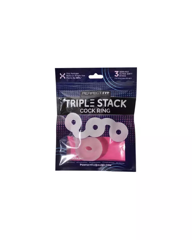 Image des Triple Donut Penis Rings de PerfectFitBrand pour améliorer performance et confort-2