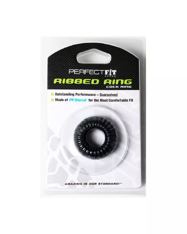 Cockring Ribbed Ring de PerfectFitBrand pour endurance et plaisir-2