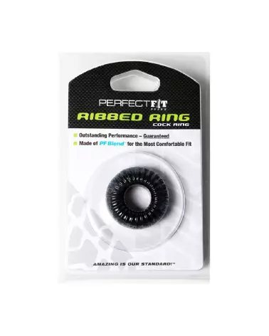 Cockring Ribbed Ring de PerfectFitBrand pour endurance et plaisir-2
