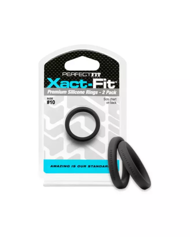 Cockring 10 Xact-Fit de PerfectFitBrand en paquet double pour performance et confort-1