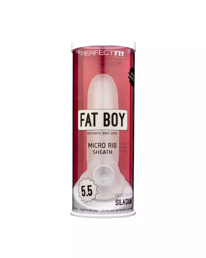 Gaine pénis PerfectFitBrand Fat Boy Micro Ribbed Sheath 6 14cm-2