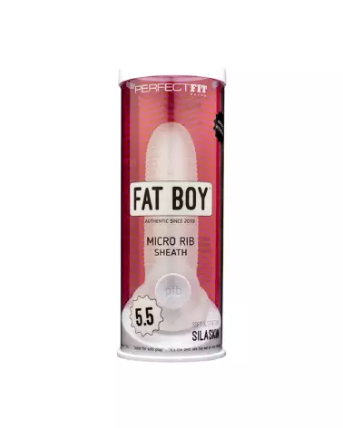 Gaine pénis PerfectFitBrand Fat Boy Micro Ribbed Sheath 6 14cm-2